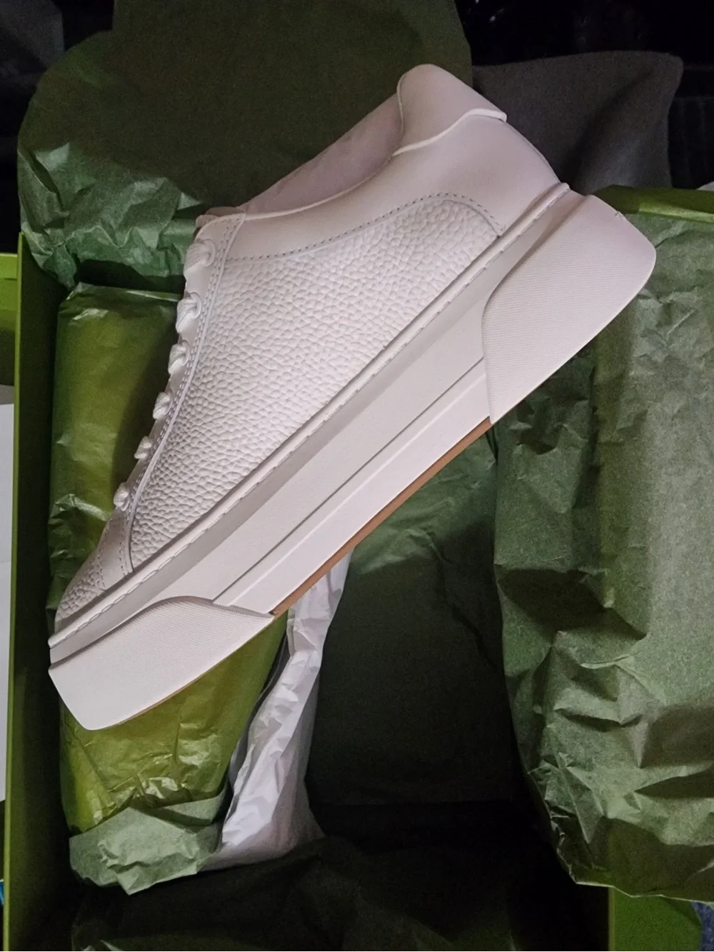 Tory BurchLeather Platform Sneaker - White